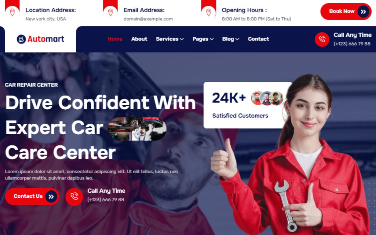 Automart - Car Repair & Auto Services Elementor Template Kit