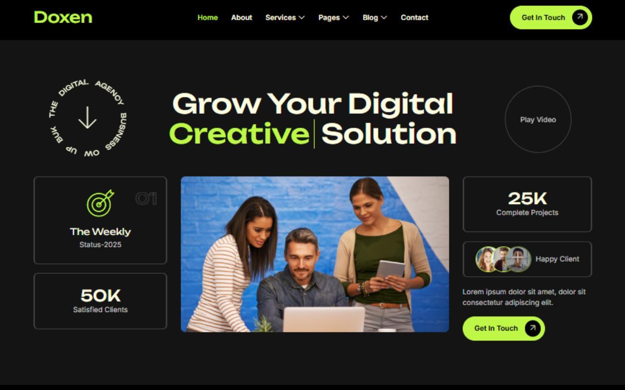 Doxen - Digital Agency Elementor Template Kit