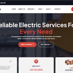 Elecfa - Electrician & Electrical Services Elementor Template Kit