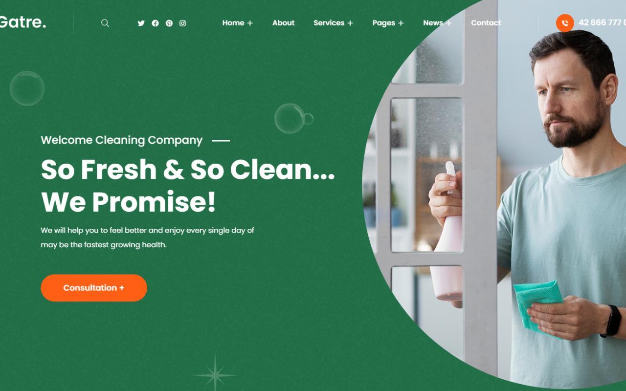 Gatre – Cleaning Services Next Js Template
