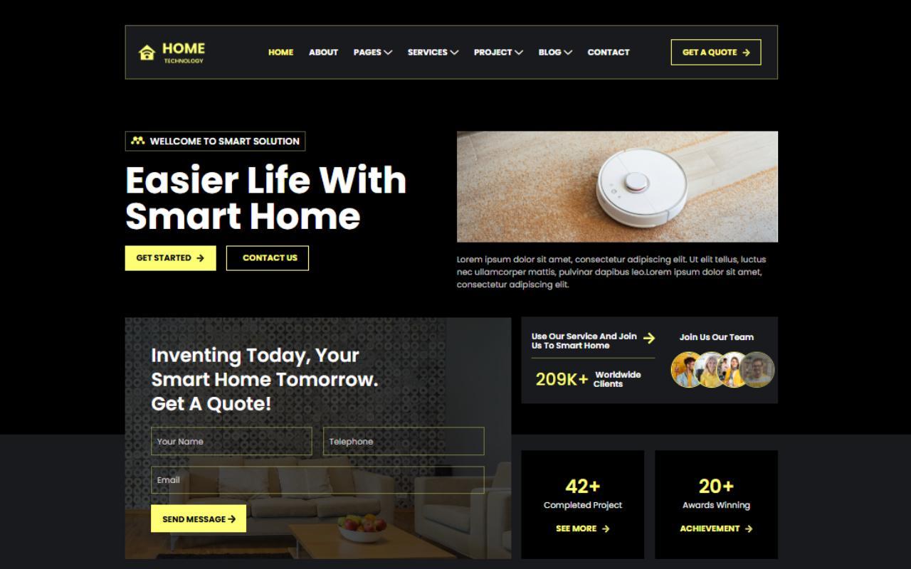 Homen - Smart Home Services Elementor Template Kit