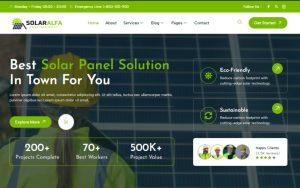 SolarAlfa - Solar & Renewable Energy Elementor Template Kit