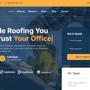 Rofix - Roofing Services Elementor Template Kit