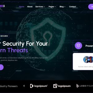 Securex - Cyber Security Services Elementor Template Kit