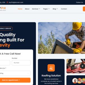 SkyFix - Roofing Services Elementor Template Kit