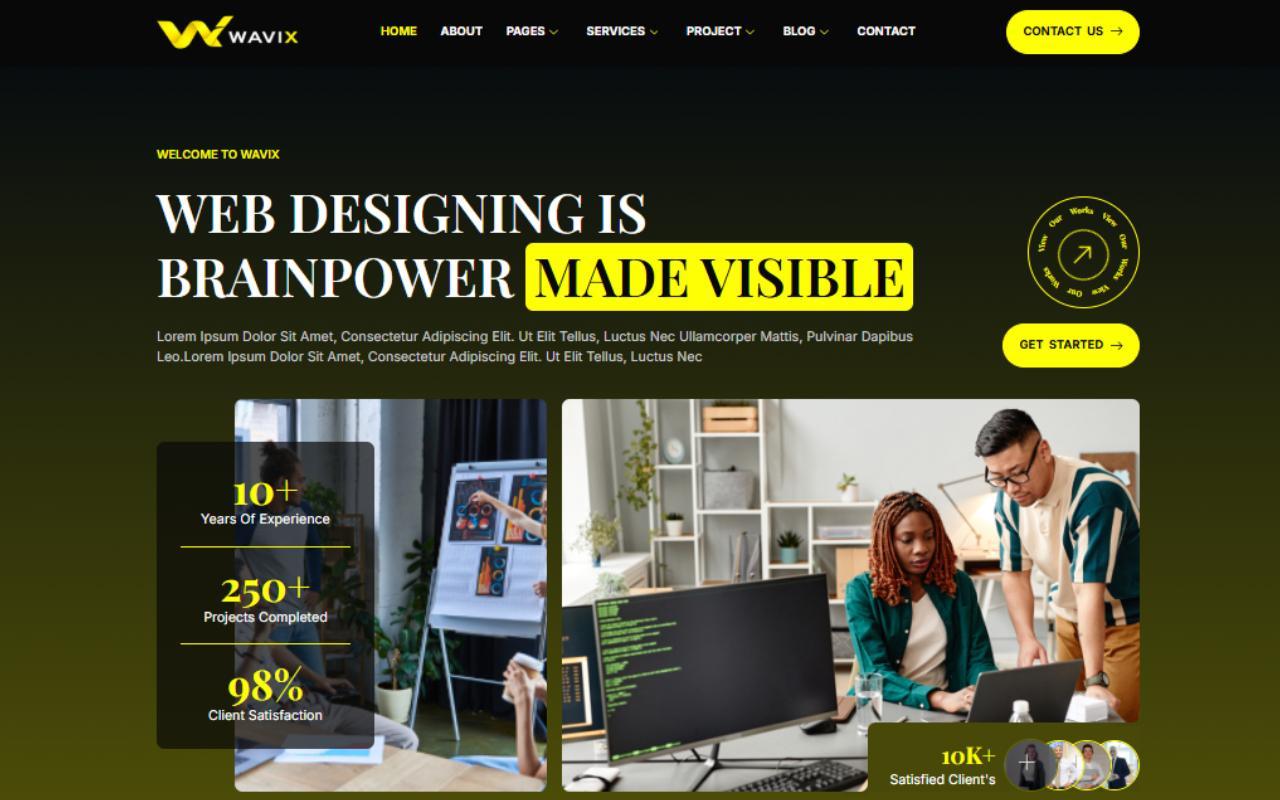 Wavix – Web Design Agency Elementor Template Kit